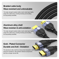 Offre Spéciale TJ-A311 4K pour câble Audio vidéo HDMI 2.0 0.5-15M 18G en alliage d'aluminium plaqué or mâle-mâle PVC veste pour haut-parleur