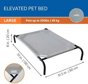 Atmungsaktive wasch bare Kühlung Erhöhtes Haustier bett, klappbares Haustier-Camping-Kinder bett im Innen-und Außenbereich - Product Image 3