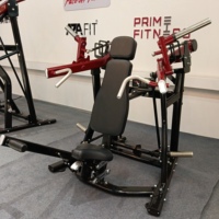 Machine de musculation professionnelle réglable à charge libre en métal pour presse d'épaules assise, extension de bras et de dos, avec système de sécurité
