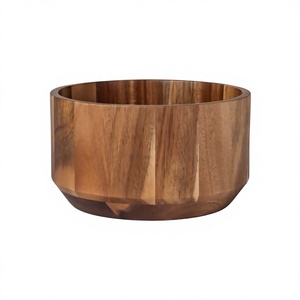 Bols à fruits/salades en bois de style vintage, écologiques, taille personnalisée, pour servir les aliments à la maison, impression de logo personnalisée, imperméables, pour les fêtes - Product Image 3