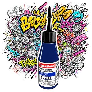 Zyq147 ThreeBond TB1342H Adhésif époxy bleu pour blocage des filetages, scellant, 50g, remplissage, reconstruction, collage de surfaces métalliques - Product Image 1