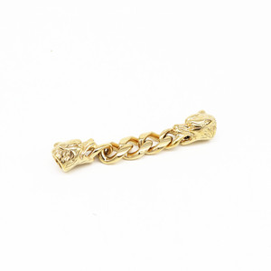 Bracelet en forme de tête de loup plaqué or yunnique, pour la fabrication de bijoux DIY, en acier inoxydable, forme irrégulière - Product Image 5