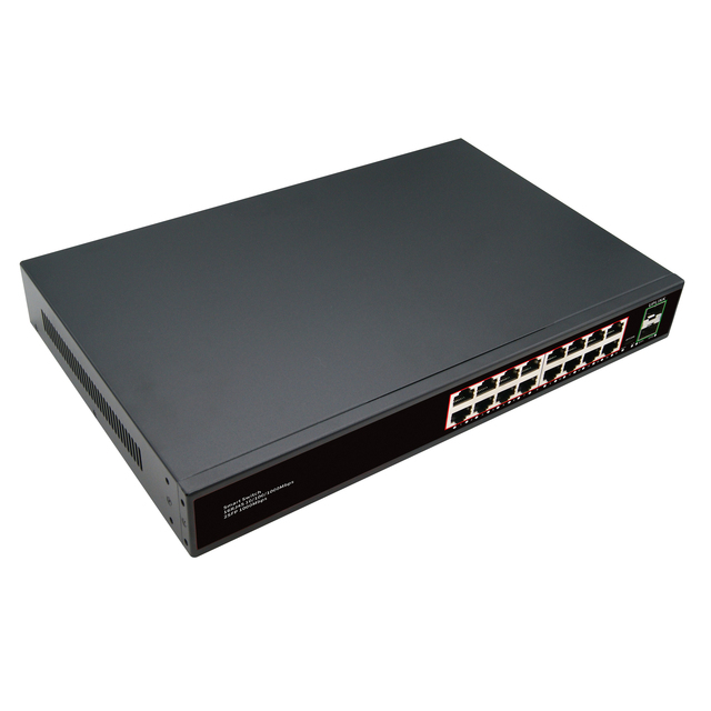 High Quality Ethernet Switch POE 16 Ports Transmission Distance 1000m 1000Mbit AI Smart RJ45 16 Ports Gigabit Network Switch