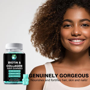 סוכריות גומי פרימיום עם ביוטין וקולגן וחומצה פנטוטנית להבהרת העור, מסייעות בשיקום ברק השיער, תוסף תזונה ליופי - Product Image 5
