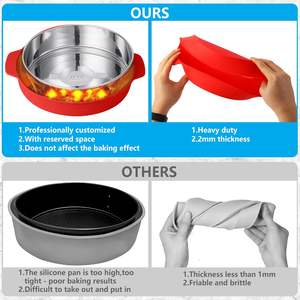 Molde con forma de resorte de 9 pulgadas, antiadherente, a prueba de fugas, molde para pasteles con forma de resorte de acero inoxidable 304 con fondo extraíble - Product Image 4