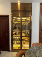 Cave à vin moderne en acier inoxydable et bois massif, 18, 20, 32, 60 bouteilles, style européen, température constante