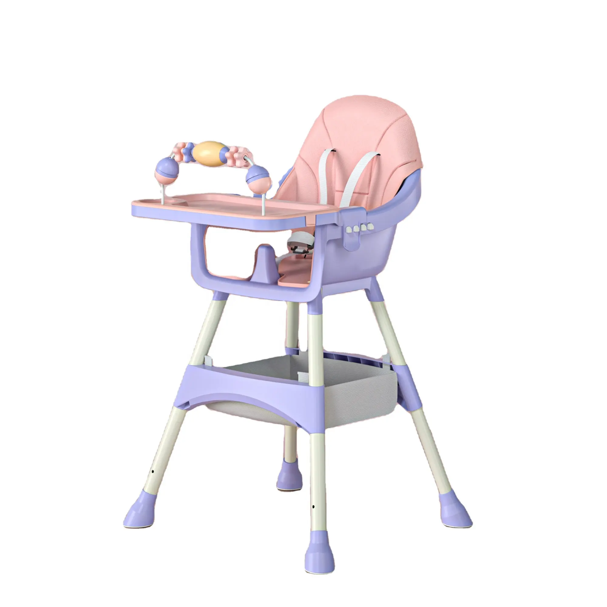 Cadeira de alimentação bebê com dispositivo de alimentação, com saco e design de alta resistência, multi-fucção, alimentação, lear/3 em 1, bebê, cadeira alta com mesa de estudo