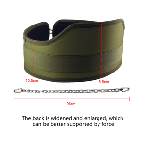 Factory High Quality Neoprene Dip <b>Belt</b> with Breathable Steel Chain and Thick Buckle for Gym Lifting Fitness Bodybuilding - Product Image 3