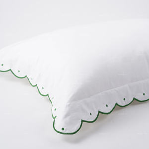 <span class=keywords><strong>Taie</strong></span> d'<span class=keywords><strong>oreiller</strong></span> en percale de coton blanc pur, décoration d'intérieur, <span class=keywords><strong>taie</strong></span> d'<span class=keywords><strong>oreiller</strong></span> avec bord festonné brodé contrasté - Product Image 3