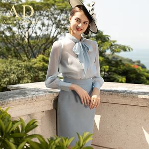 Camicie da donna Sexy a 3 colori <span class=keywords><strong>camicette</strong></span> da donna eleganti francesi retrò nuove <span class=keywords><strong>camicette</strong></span> primavera estate moda coreana trasparente 2022 - Product Image 3