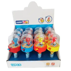 Çocuklar için şeker oyuncaklar 2 in 1 yenilik yaratıcı tatlı konteyner mini palm basketbol çekim oyunu etkileşimi cep oyuncak şeker oyuncak