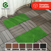 Dalles de sol en WPC à clipser, installation facile en DIY de revêtements de sol extérieurs en bois-plastique, imperméables, antidérapantes et résistantes aux UV