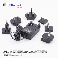 Alimentation à découpage CB UL 5W 6W 10W 18W 4.2V 5V 6V 12V 1A AC/DC SMPS avec prise murale UK AU US EU