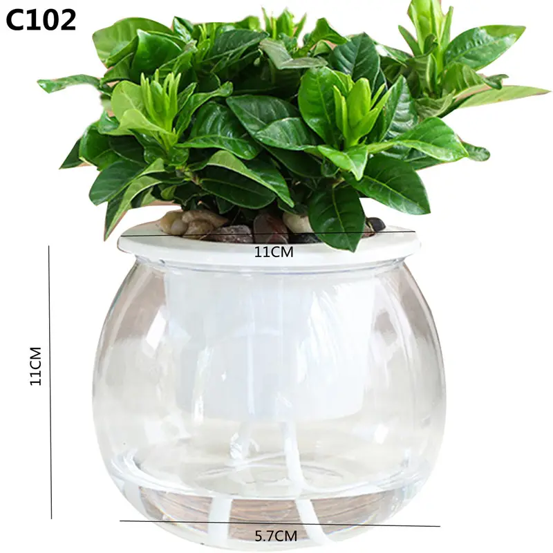 Vasi per fioriere autoirriganti Mini Design rotondo vaso per piante succulente giardino di casa per interni vaso decorativo moderno forniture da giardino FU