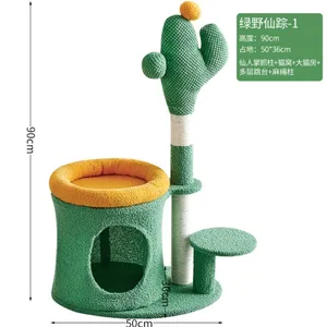 High Quality Cactus Shape Cat Tree Sisal Rope Cat Tree House For Large Cat