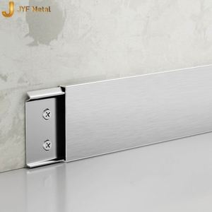 LL418 JYFMETAL แผ่นปิดขอบประตูรูปตัวยู สแตนเลสกันน้ำ ทนทาน ปรับแต่งได้ สีไทเทเนียมทองขัดเงา - Product Image 2