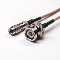 Connecteur mâle DIN 1.0-2.3 vers prise BNC avec câble coaxial RF RG316 pour système de communication Antenne TV