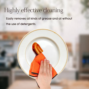 Toallas de <span class=keywords><strong>microfibra</strong></span> gruesas al por mayor para secar platos, <span class=keywords><strong>toalla</strong></span> de cocina personalizada para uso doméstico con diseño de gofre para limpieza - Product Image 4