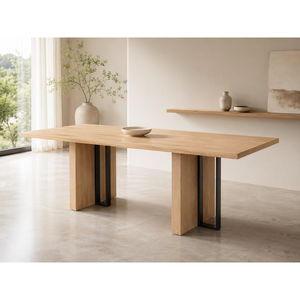 โต๊ะอาหารทันสมัย 2300 x 1065 x 760 มม. เฟอร์นิเจอร์ไม้สำหรับบ้าน - Product Image 1