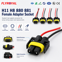 Adaptateur femelle H11 H8 880 881, faisceau de câblage, connecteur de lampe 2 broches, faisceau de câblage pour phare et feu antibrouillard