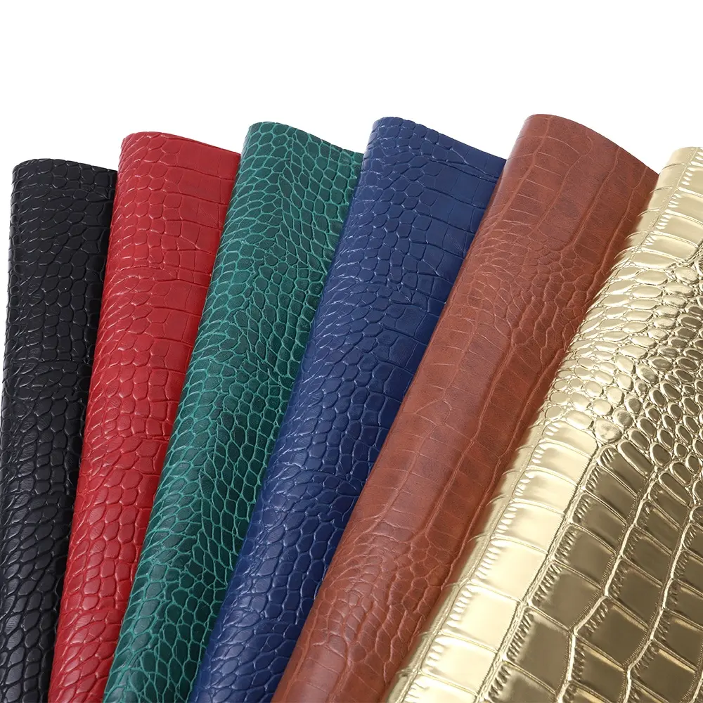 Tissu en vinyle extensible en cuir artificiel pour la fabrication de sacs et de bagages en cuir PVC