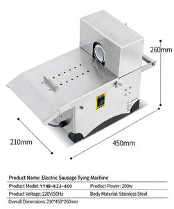 Machine à lier les saucisses automatique en acier inoxydable, facile à utiliser, hygiénique, qualité alimentaire, résistante à la corrosion, 220V 200W - Product Image 6
