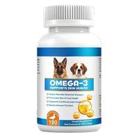 146g Tablet Kunyah Suplemen Hewan Peliharaan Rasa Bebek Omega 3 Minyak Ikan untuk Kesehatan Kulit & Bulu Anjing, Dukungan Imunitas, Perawatan Mata