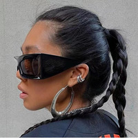 Lunettes de soleil Teenyoun tendance pour femmes, monture épaisse de créateur, forme concave, style œil de chat Y2K