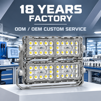 Lampu Sorot LED Outdoor 150W 200W 240W Pabrik OEM ODM Lensa Kaca Borosilikat Tinggi IP66 Pencahayaan Proyek Komersial