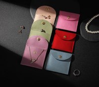 Pochette à bijoux personnalisée en velours, en microfibre suédée, avec logo, sac cadeau pour mariage, mini pochette de rangement pour bijoux de voyage