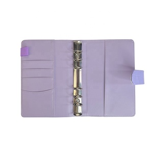 Trắng A6 chất kết dính ví tiền mặt phong bì Ngân Sách chất kết dính cá sấu PU da máy tính xách tay bìa 6 vòng với Snap Nút cho tổ chức - Product Image 6