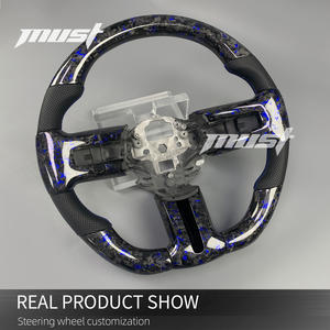 Volant en fibre de carbone forgé sur mesure pour <span class=keywords><strong>Ford</strong></span> <span class=keywords><strong>Mustang</strong></span> S197 2005-2014 <span class=keywords><strong>GT</strong></span> Coupé GT500 Shelby Boss 302 - Product Image 3