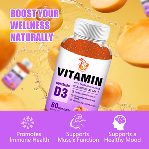 Gummies de vitamines à marque privée 60 unités – Favorise la santé immunitaire avec Vitamine D3 et Vitamine K2 – Gummies alimentaires naturels - Product Image 6