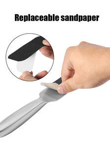 Chất lượng tốt loại bỏ lớp biểu bì <span class=keywords><strong>rasp</strong></span> hai mặt 100/180 Grit nạp giấy nhám kim loại chân tập tin - Product Image 5