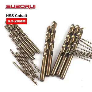 Borui Nhà Sản Xuất D338 M35 Hss 5% Cobalt Thép 118 Độ Imperial Hss Co Bohrer Broca Khoan Bit Hổ Phách Tốc Độ Cao Thép 200Mm