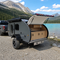 WECARE Remorque de camping compacte et légère à prix abordable, conforme aux normes australiennes, mini-caravane tout-terrain en forme de goutte d'eau