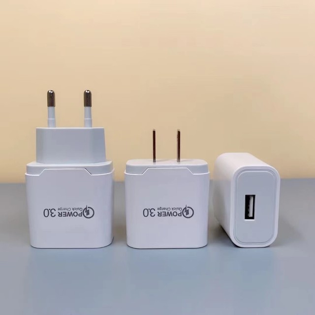 EU/US Plug Adapter Mobile Phone Charger 5V 3A Mobile Phone Power Adapter for Smartphone Fast Charging Head