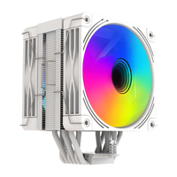 Ventilateur de refroidissement CPU ARGB 120 mm, refroidisseur d'air, 6 caloducs, 2 ventilateurs, 4 broches PWM, 5 V, 3 broches, Intel LGA2011 1200 1700 115X AM4, refroidisseur de processeur