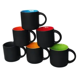 390毫升哑光定制旅行杯陶瓷咖啡杯标志印刷促销礼品供应商