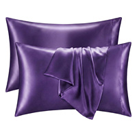Taie d'oreiller de luxe en soie de mûrier de haute qualité, couleur unie, anti-frottement, pour un sommeil réparateur