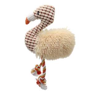 <span class=keywords><strong>2026</strong></span> Fabrika Evcil Hayvan Peluş Özel Yapım Devekuşu Flamingo Kuş Şeklinde Oyuncaklar Gıcırtılı Çiğneme Köpek Oyuncakları Dayanıklı Pamuk Halatlı - Product Image 3