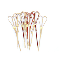 Meilleur prix dégradable bambou noeud bâton noeud brochette pour fête boissons nourriture fruits charcuterie planches accessoires