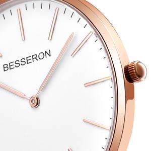 Reloj de Pulsera para Mujer, Estilo Minimalista, Caja de Acero, Correa de Cuero de 20 mm, Movimiento de Cuarzo Japonés, Analógico, 32 mm, Venta al Por Mayor de Fábrica - Product Image 4