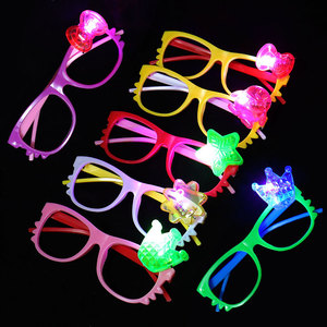 Light Up <b>Glasses</b> <b>Plastic</b> Flashing Party Props For Youth Christmas Holiday Events - Product Image 1