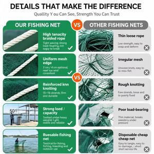 Filet de pêche personnalisé pour l'aquaculture d'eau douce, filet de chalutage, de traînage et de séparation pour le nettoyage des bassins piscicoles - Product Image 4