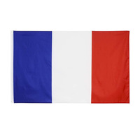 Drapeaux en polyester de haute qualité Promotion en gros impression Jumbo taille 90x150cm 3x5 pieds drapeau personnalisé Double face drapeau national France