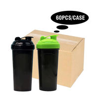 Botellas Mezcladoras de Proteínas para Gimnasio, de Plástico/Acero Inoxidable, 700 ml, Libres de BPA, con Logotipo Personalizado, Resistentes al Agua, Estilo Americano, Venta al Por Mayor