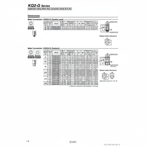 นิวเมติกส์แบบสัมผัสเดียว KQ2H08-01GS ชิ้นส่วนนิวเมติก SMC - Product Image 1