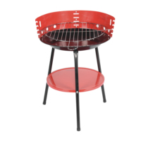 Barbecue portable en acier de 14 pouces, mini four à charbon de bois pour pique-niques et fêtes en plein air, barbecue pliable pour le camping