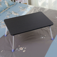 Plateau de lit pliable pour ordinateur portable, bureau paresseux multifonctionnel avec porte-gobelet et emplacement pour tablette, table d'ordinateur portable portable pour dortoir, support de genoux rembourré